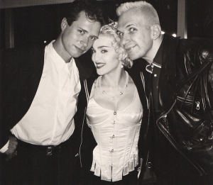 (L-R) Vincent Paterson, Madonna, Jean Paul Gaultier. Photo courtesy of Mr. Paterson.